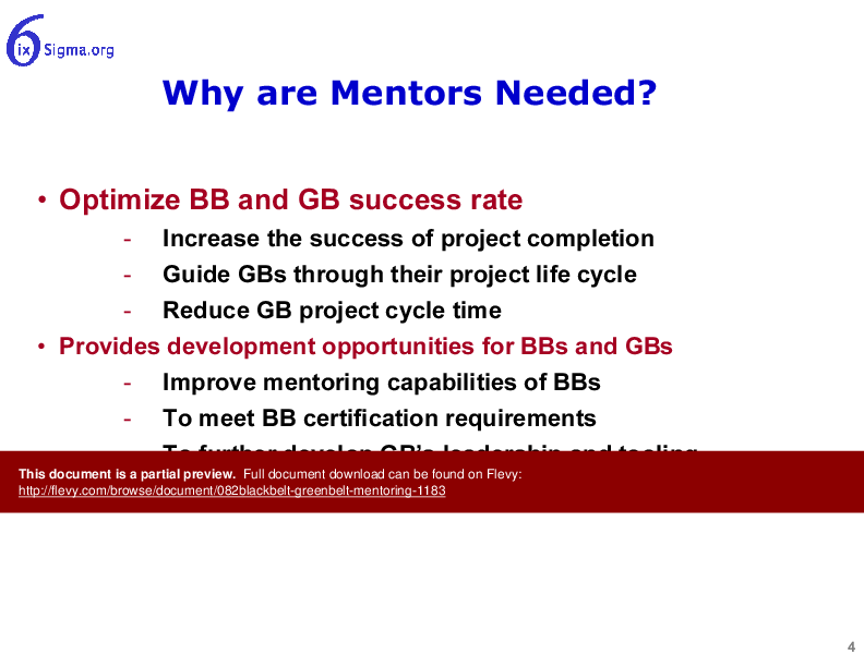 This is a partial preview of 082_BlackBelt GreenBelt Mentoring (35-slide PowerPoint presentation (PPTX)). Full document is 35 slides. 