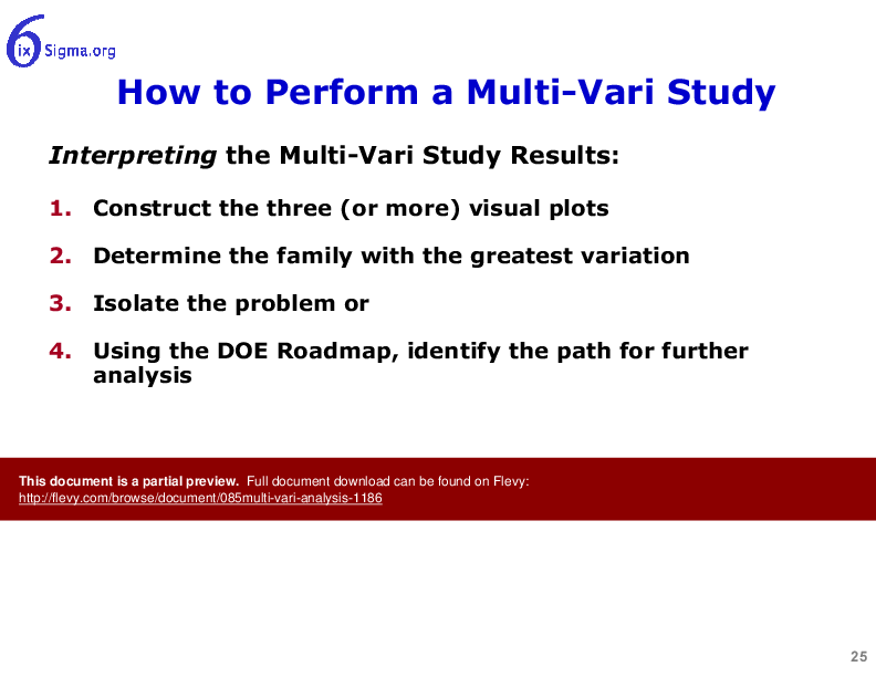 085_Multi Vari Analysis (54-slide PPT PowerPoint presentation (PPTX)) Preview Image