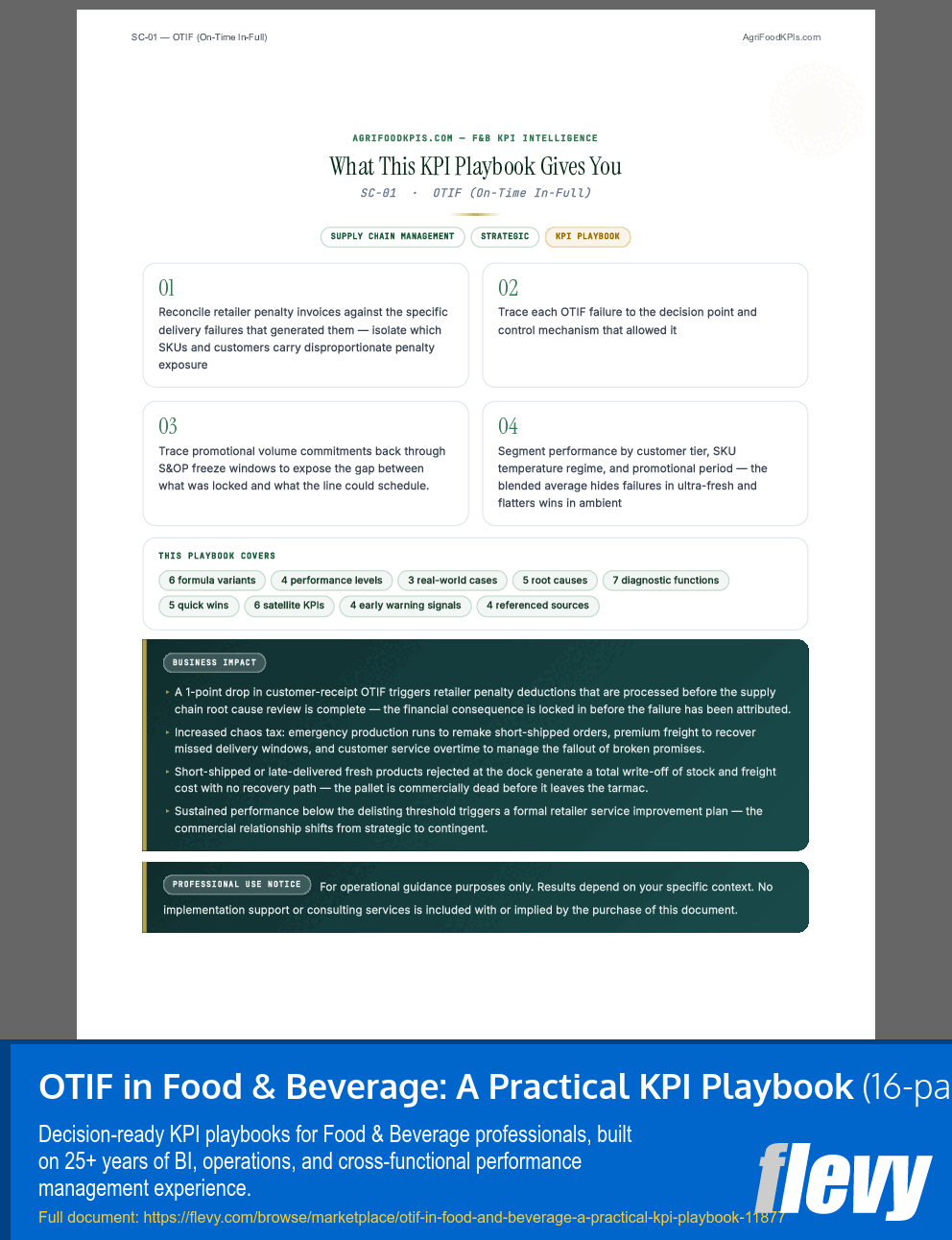 OTIF in Food & Beverage: A Practical KPI Playbook (16-page PDF document) Preview Image