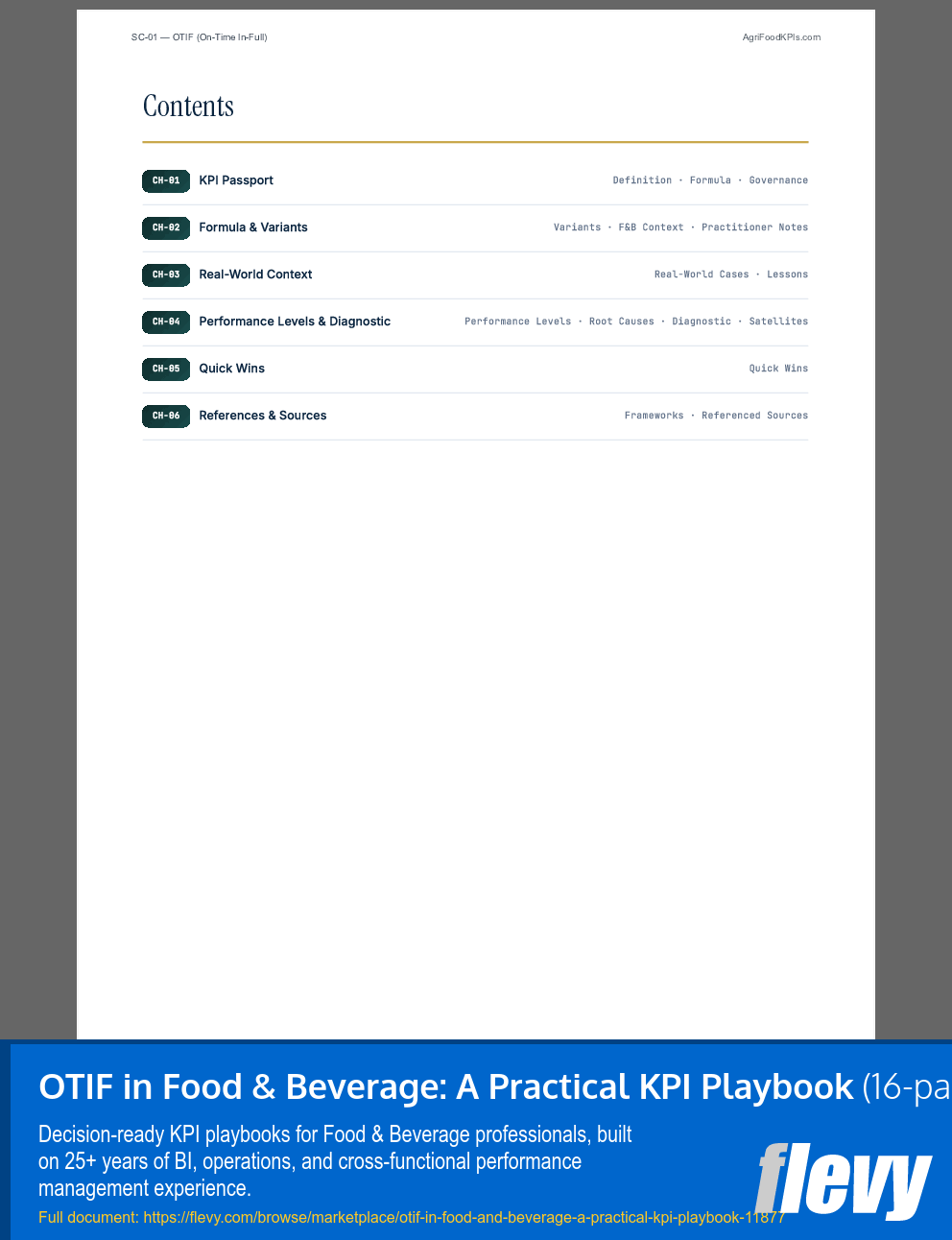 OTIF in Food & Beverage: A Practical KPI Playbook (16-page PDF document) Preview Image