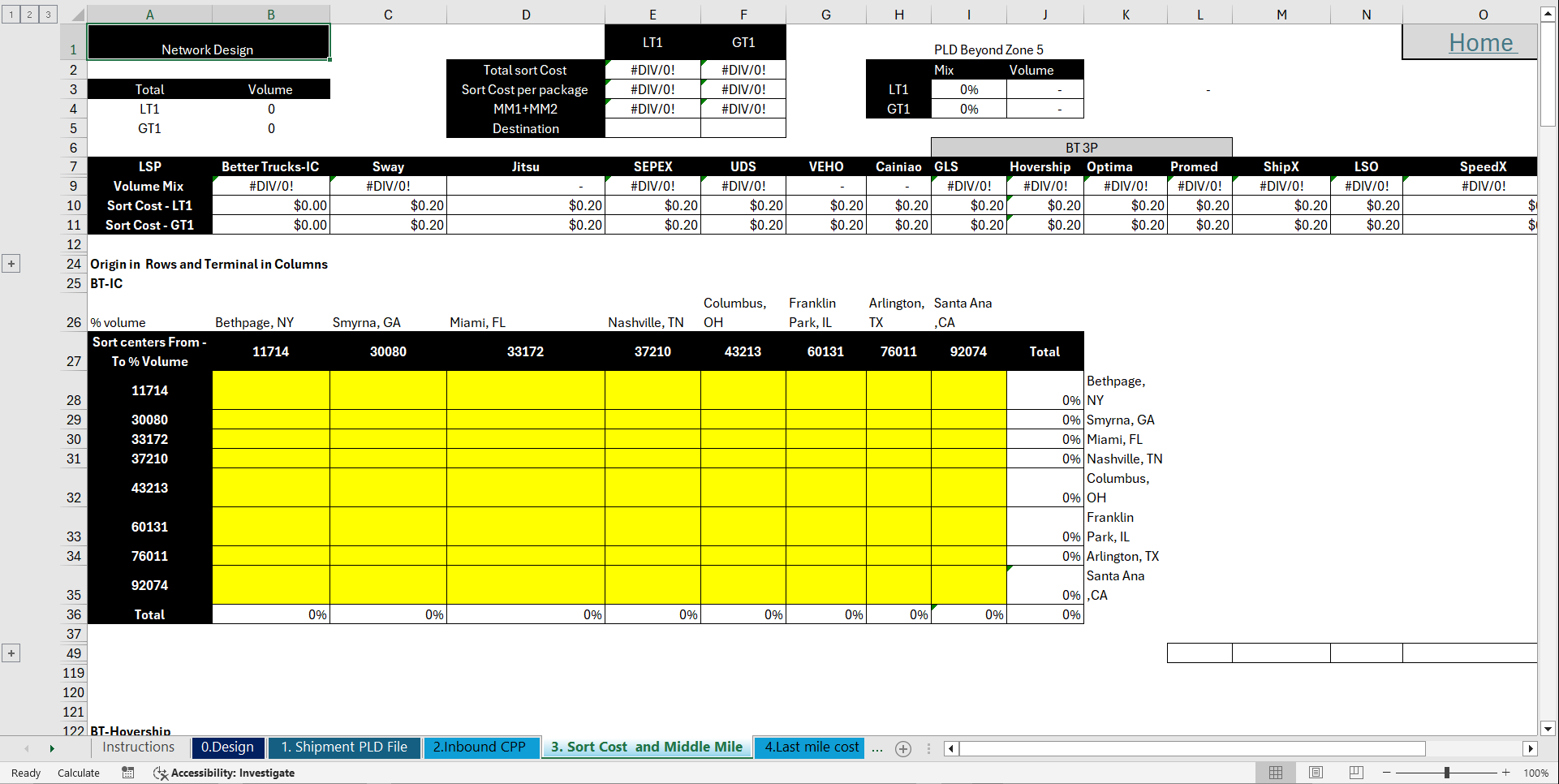 Last Mile Pricing (Excel template (XLSM)) Preview Image