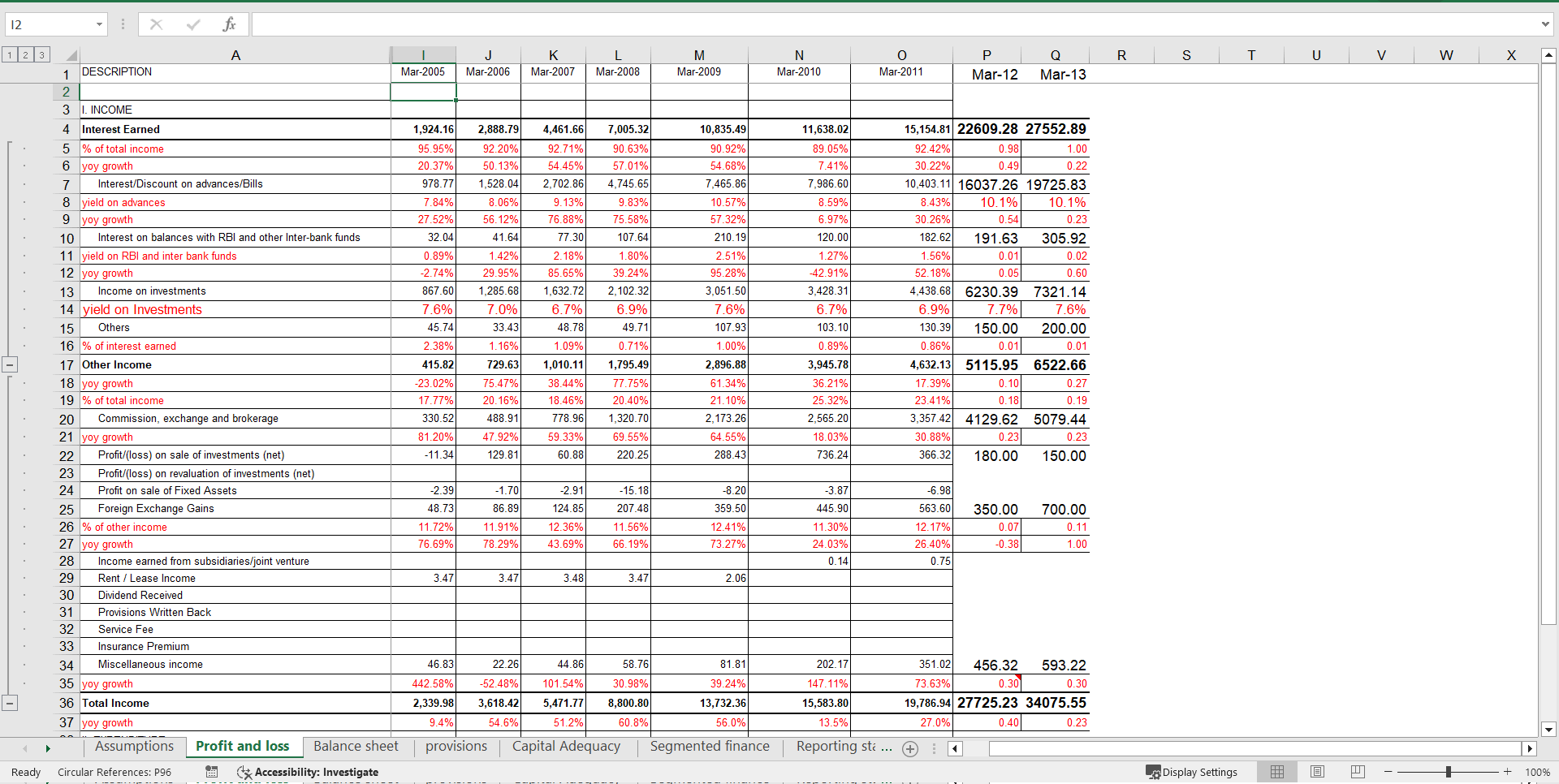 Financial Model for Banking Valuation () Preview Image