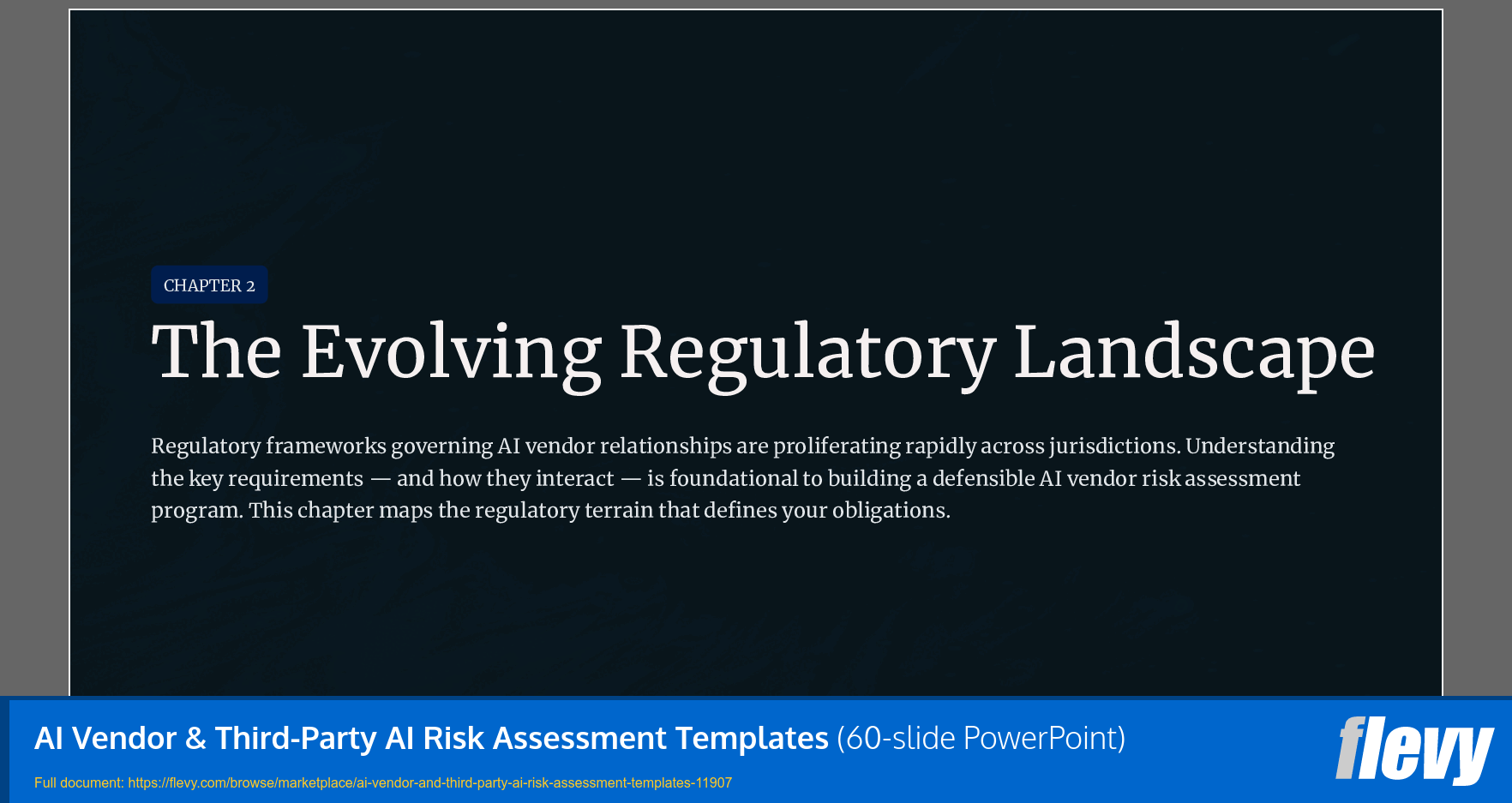 AI Vendor & Third-Party AI Risk Assessment Templates (60-slide PPT PowerPoint presentation template (PPTX)) Preview Image