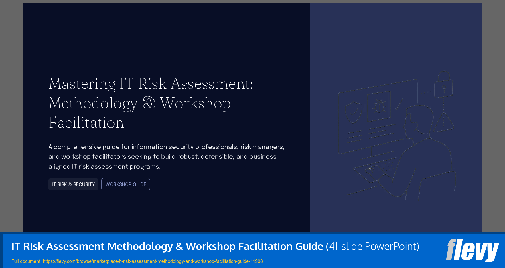 IT Risk Assessment Methodology & Workshop Facilitation Guide (41-slide PPT PowerPoint presentation template (PPTX)) Preview Image