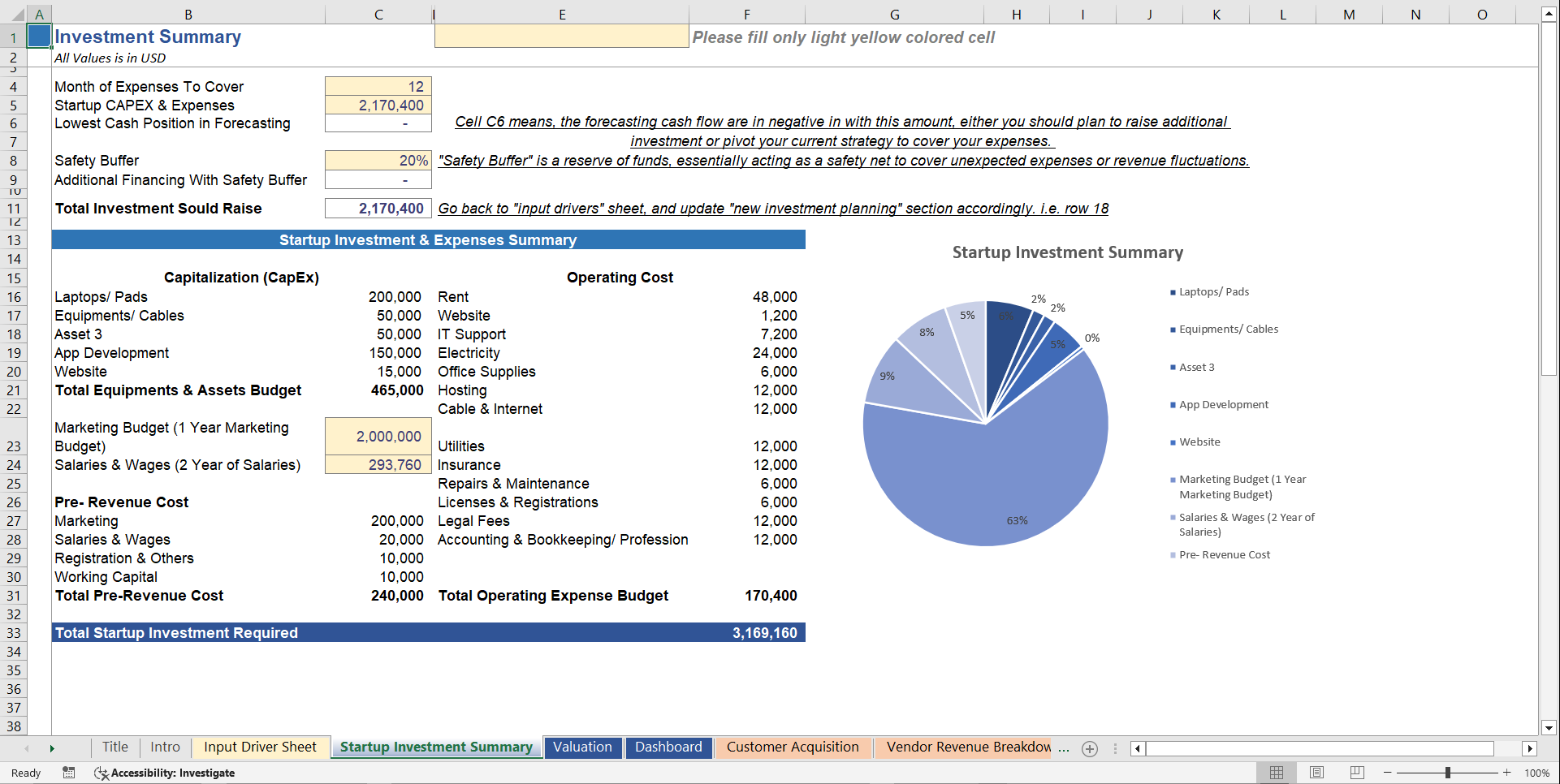 Equipment Rental Marketplace Financial Projection Model (Excel template (XLSX)) Preview Image