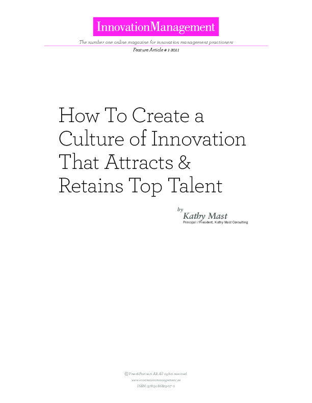 Creating a Culture of Innovation to Attract and Retain Top Talent (13-page PDF document) Preview Image