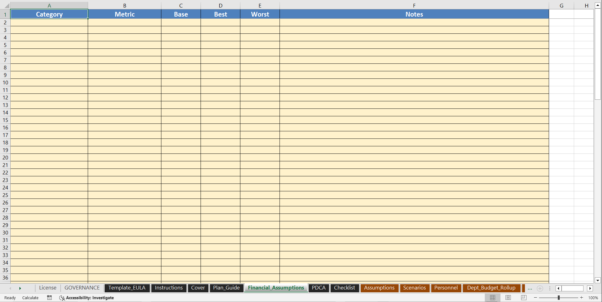 Financial Model 3-Statement Forecast (BPGFM Pro) (Excel template (XLSM)) Preview Image