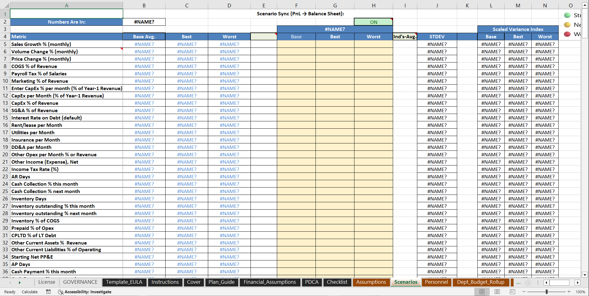 Financial Model 3-Statement Forecast (BPGFM Pro) (Excel template (XLSM)) Preview Image