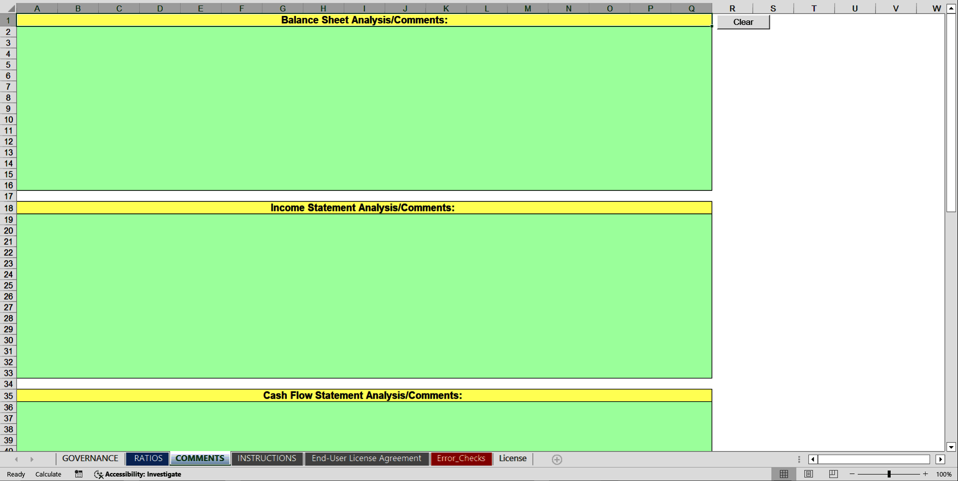 Financial and Credit Analysis Model | FAMC Pro (Excel template (XLSM)) Preview Image