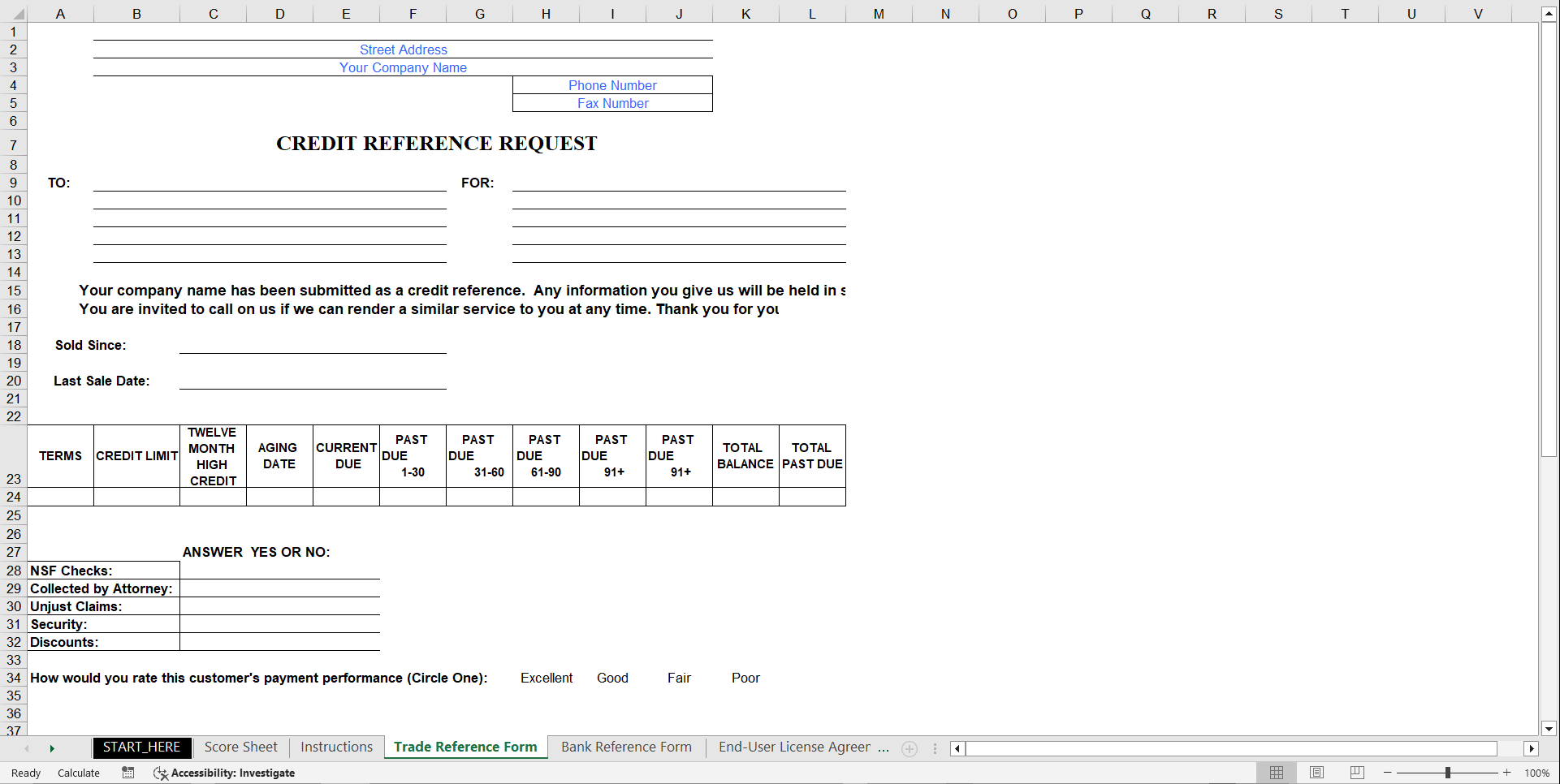 Trade Credit Risk Model | FTASM Pro (Excel template (XLSX)) Preview Image