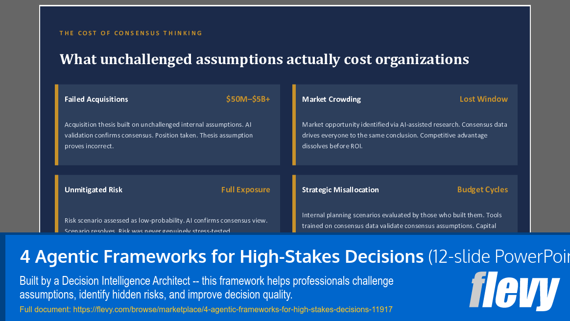 4 Agentic Frameworks for High-Stakes Decisions (12-slide PPT PowerPoint presentation template (PPTX)) Preview Image