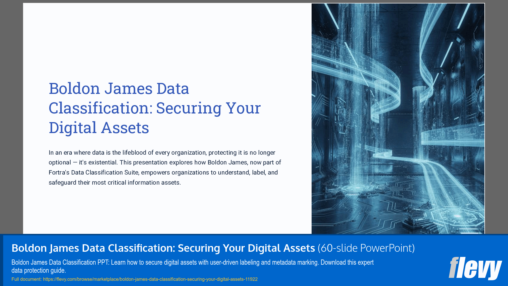 Boldon James Data Classification: Securing Your Digital Assets (60-slide PPT PowerPoint presentation template (PPTX)) Preview Image