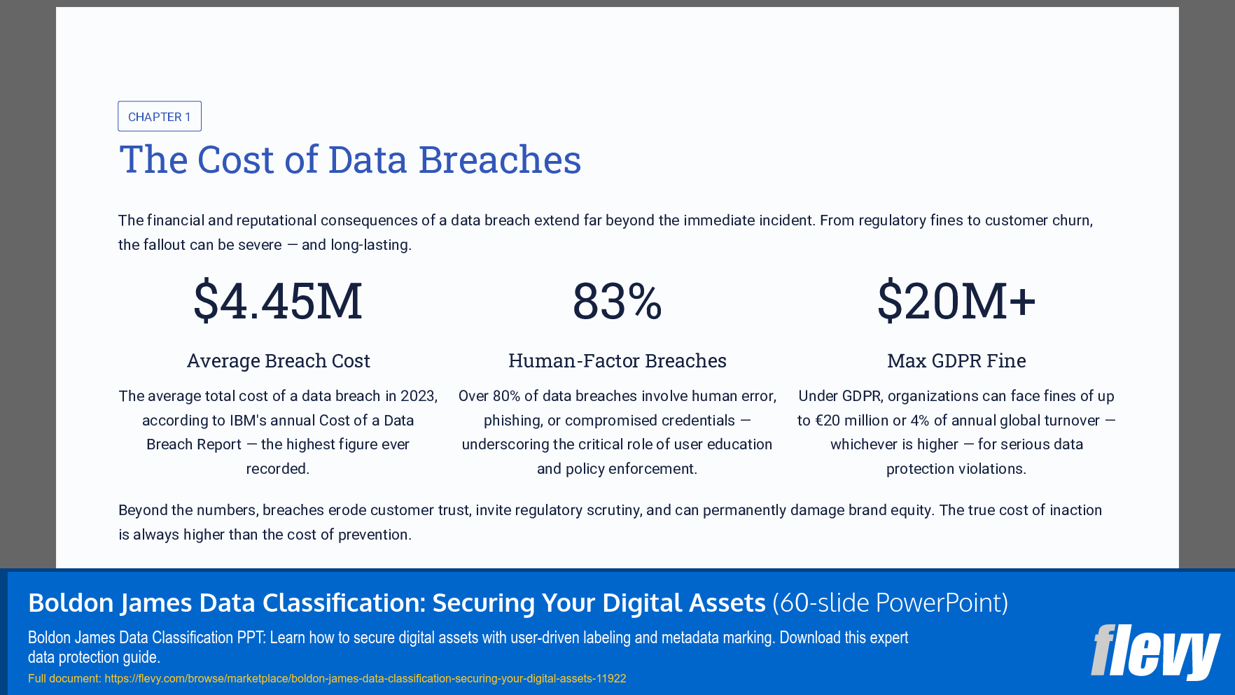 Boldon James Data Classification: Securing Your Digital Assets (60-slide PPT PowerPoint presentation template (PPTX)) Preview Image