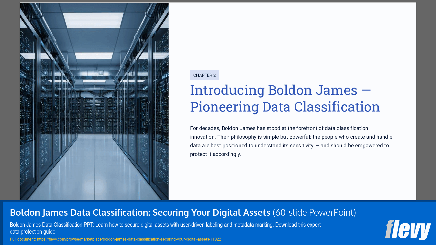 Boldon James Data Classification: Securing Your Digital Assets (60-slide PPT PowerPoint presentation template (PPTX)) Preview Image