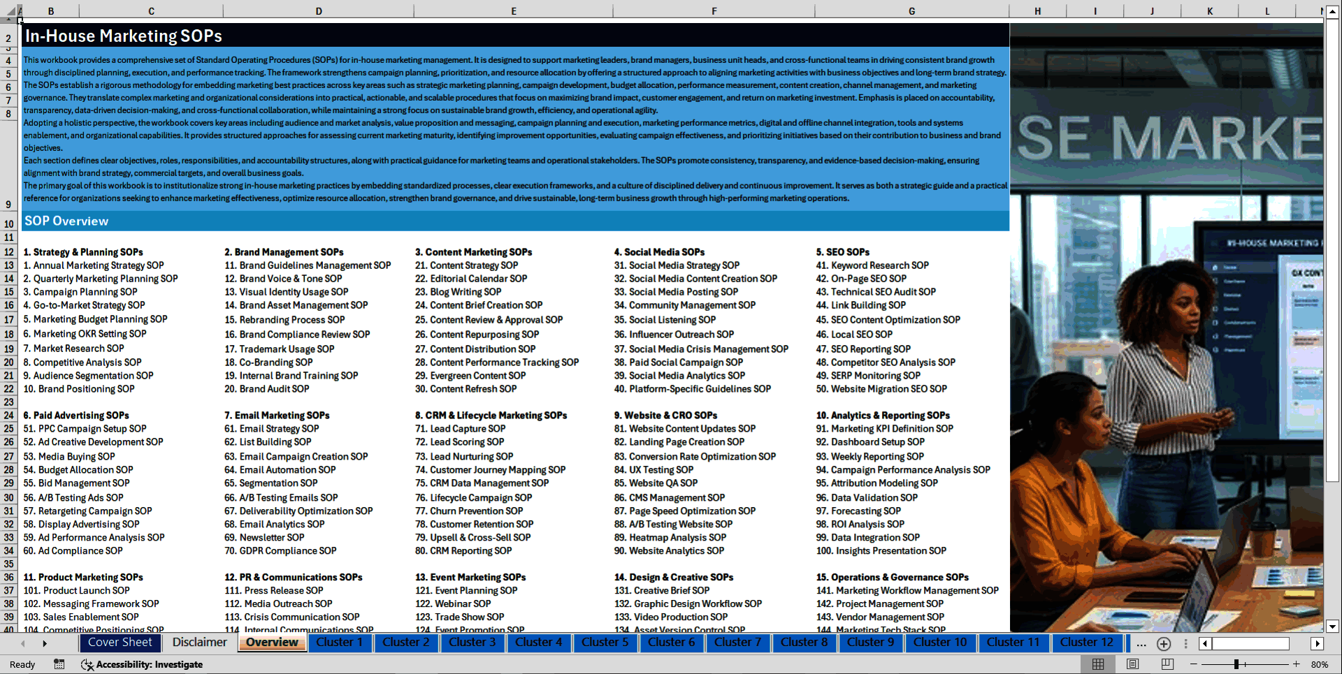 100+ In-House Marketing SOPs (Excel template (XLSX)) Preview Image