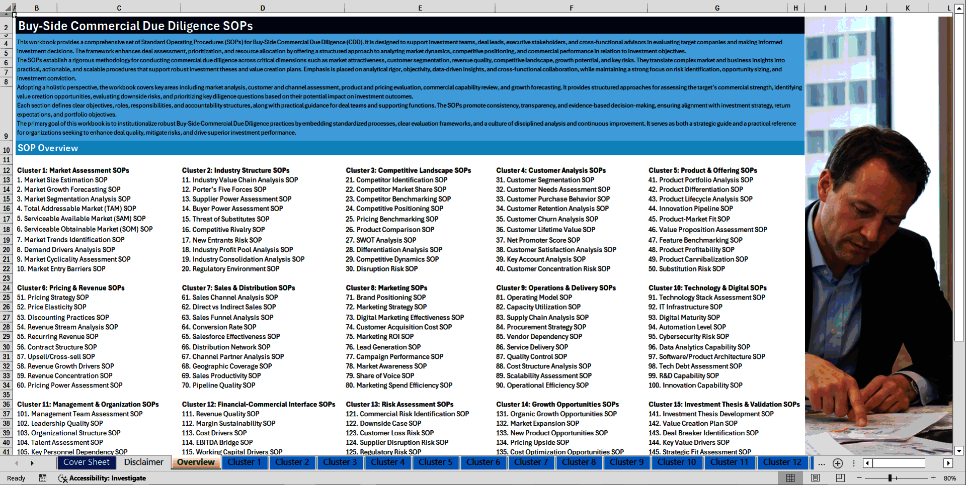 100+ Buy-Side Commercial Due Diligence SOPs (Excel template (XLSX)) Preview Image