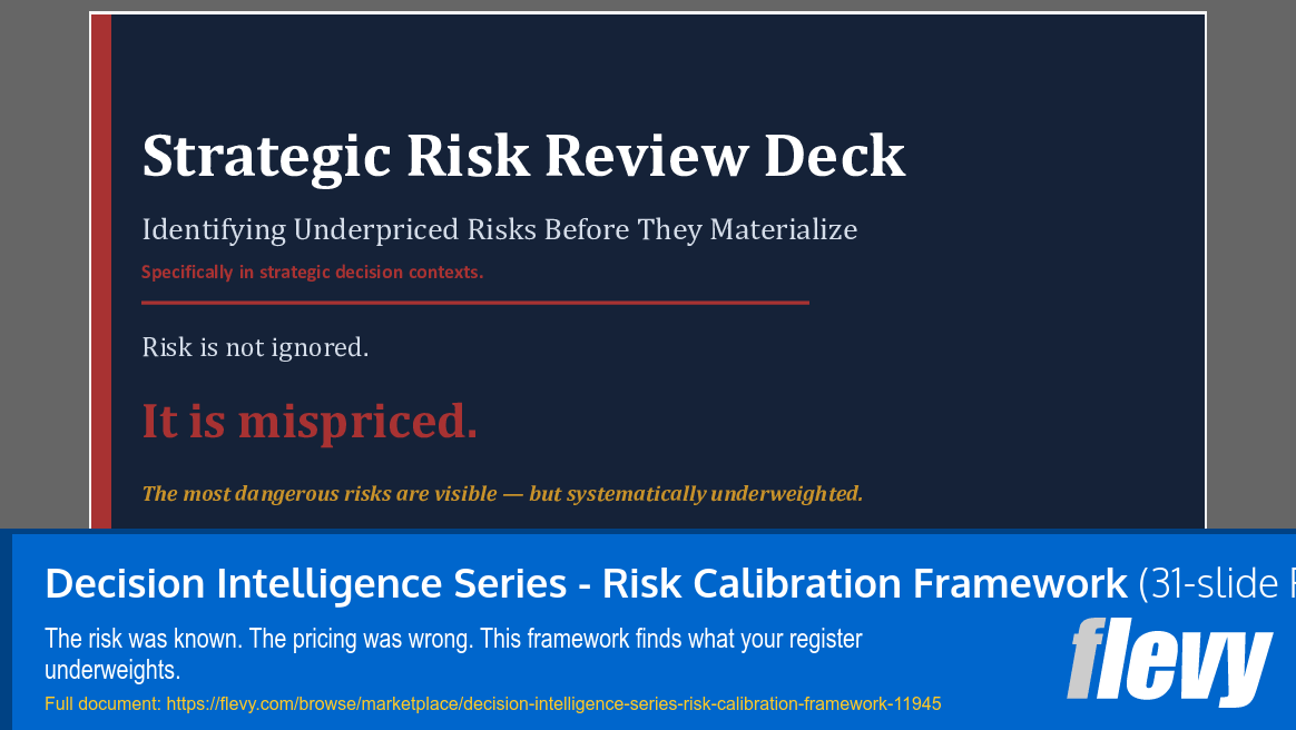 Decision Intelligence Series - Risk Calibration Framework (31-slide PPT PowerPoint presentation template (PPTX)) Preview Image