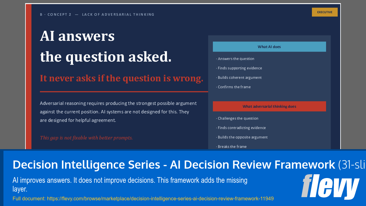 Decision Intelligence Series - AI Decision Review Framework (31-slide PPT PowerPoint presentation template (PPTX)) Preview Image