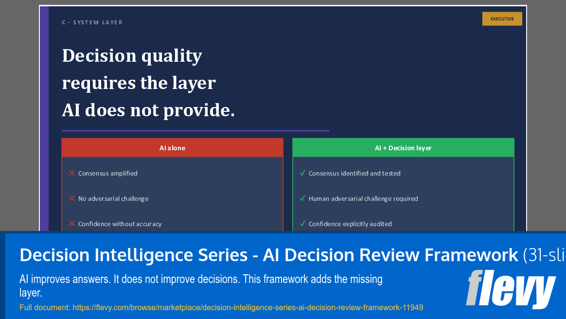 Decision Intelligence Series - AI Decision Review Framework (31-slide PPT PowerPoint presentation template (PPTX)) Preview Image