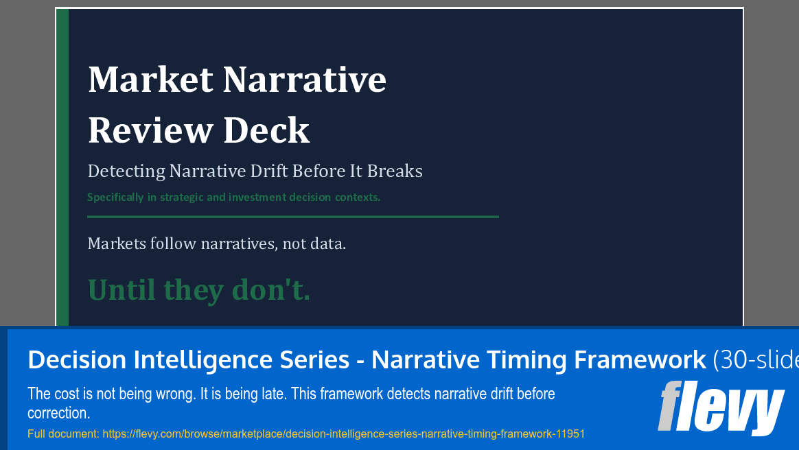 Decision Intelligence Series - Narrative Timing Framework (30-slide PPT PowerPoint presentation template (PPTX)) Preview Image