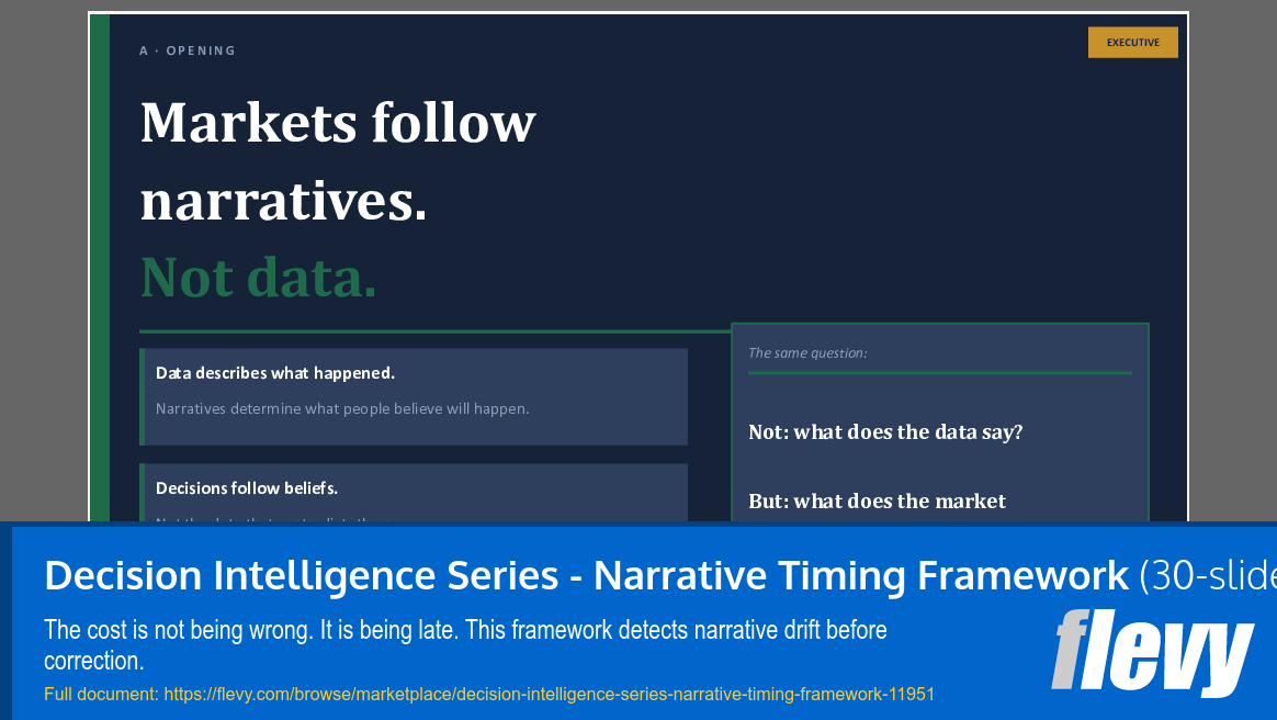 Decision Intelligence Series - Narrative Timing Framework (30-slide PPT PowerPoint presentation template (PPTX)) Preview Image