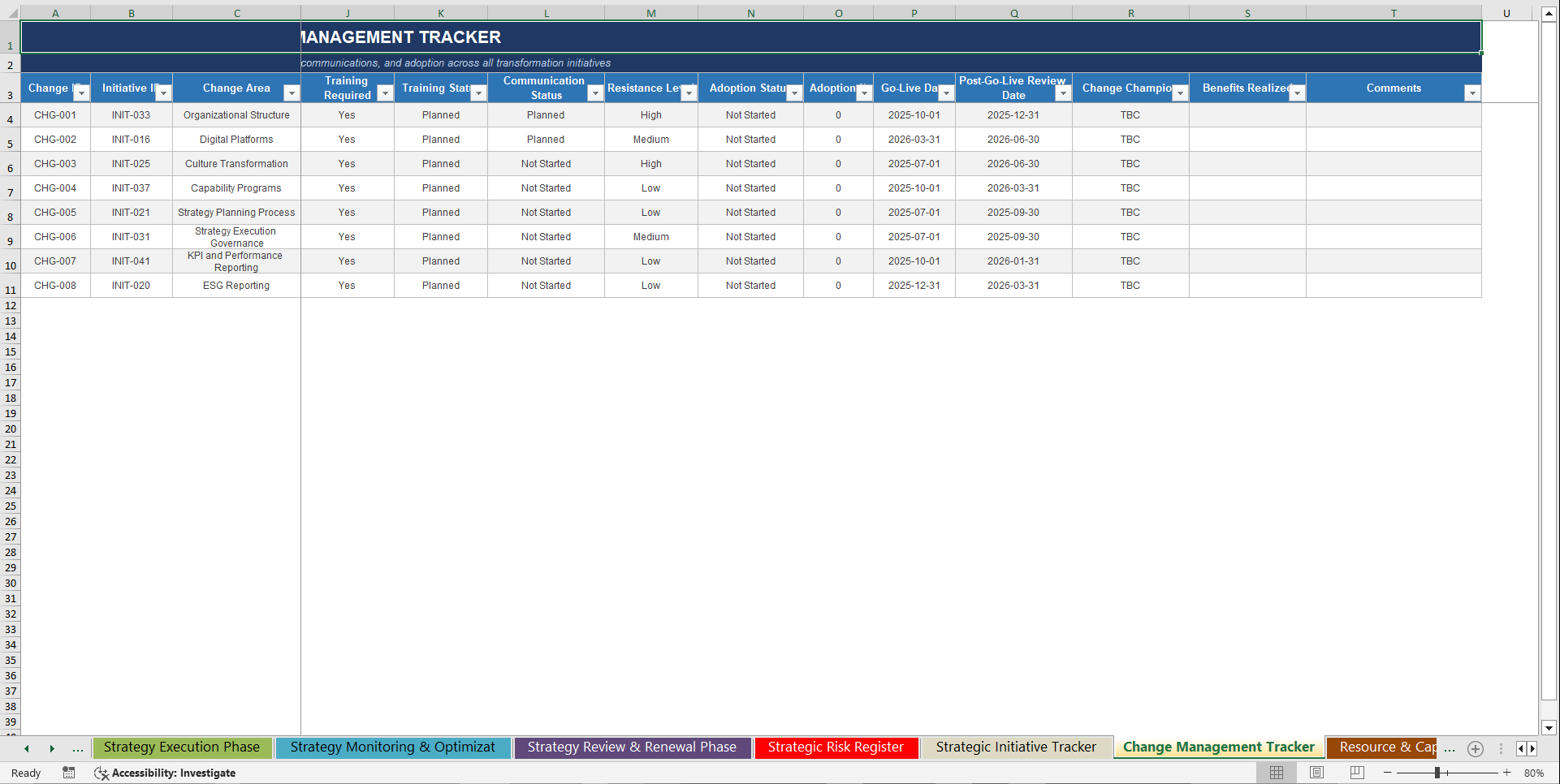 Ultimate Corporate Strategy Lifecycle To-Do Checklist System (Excel template (XLSX)) Preview Image