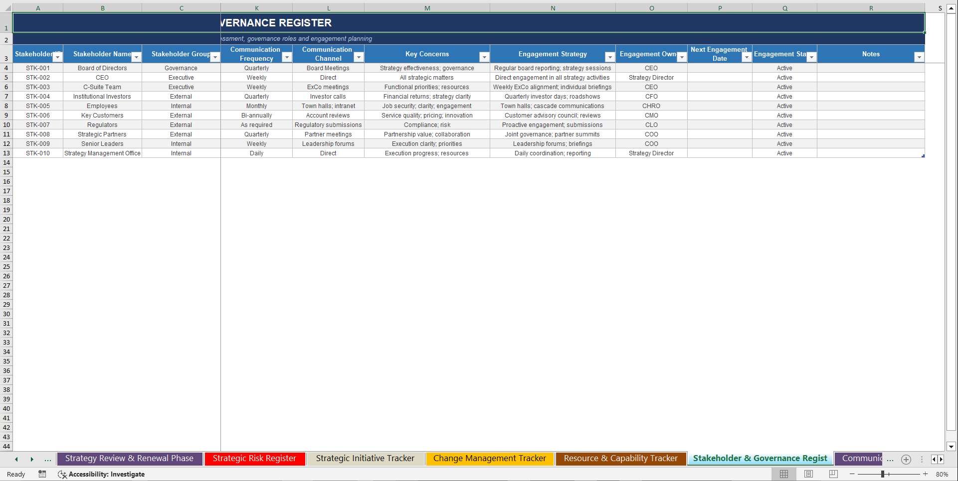 Ultimate Corporate Strategy Lifecycle To-Do Checklist System (Excel template (XLSX)) Preview Image