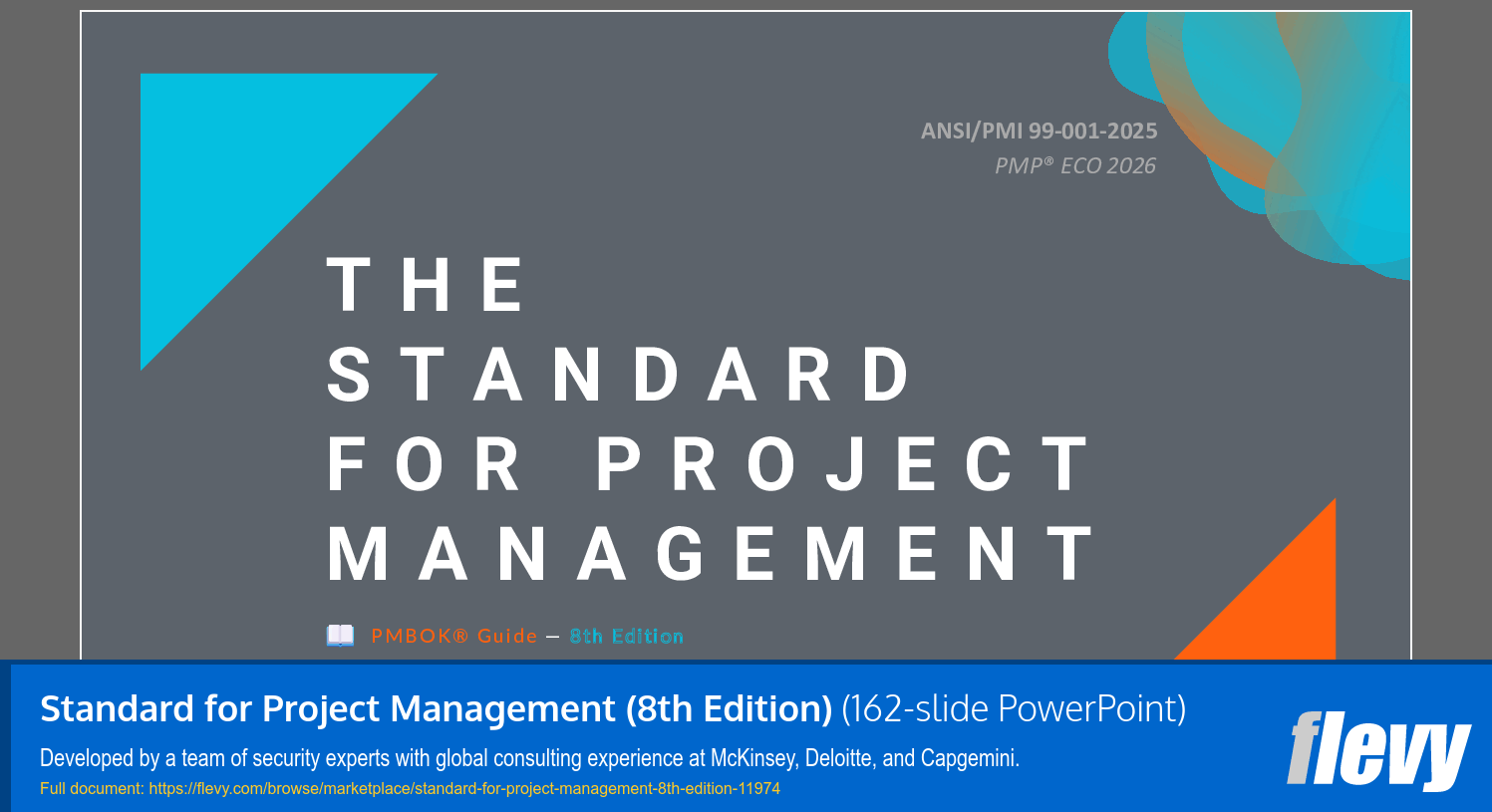 Standard for Project Management (8th Edition) (162-slide PPT PowerPoint presentation template (PPTX)) Preview Image