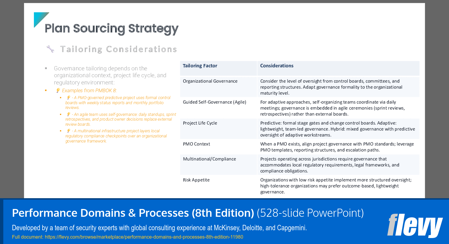 Performance Domains & Processes (8th Edition) (528-slide PPT PowerPoint presentation template (PPTX)) Preview Image