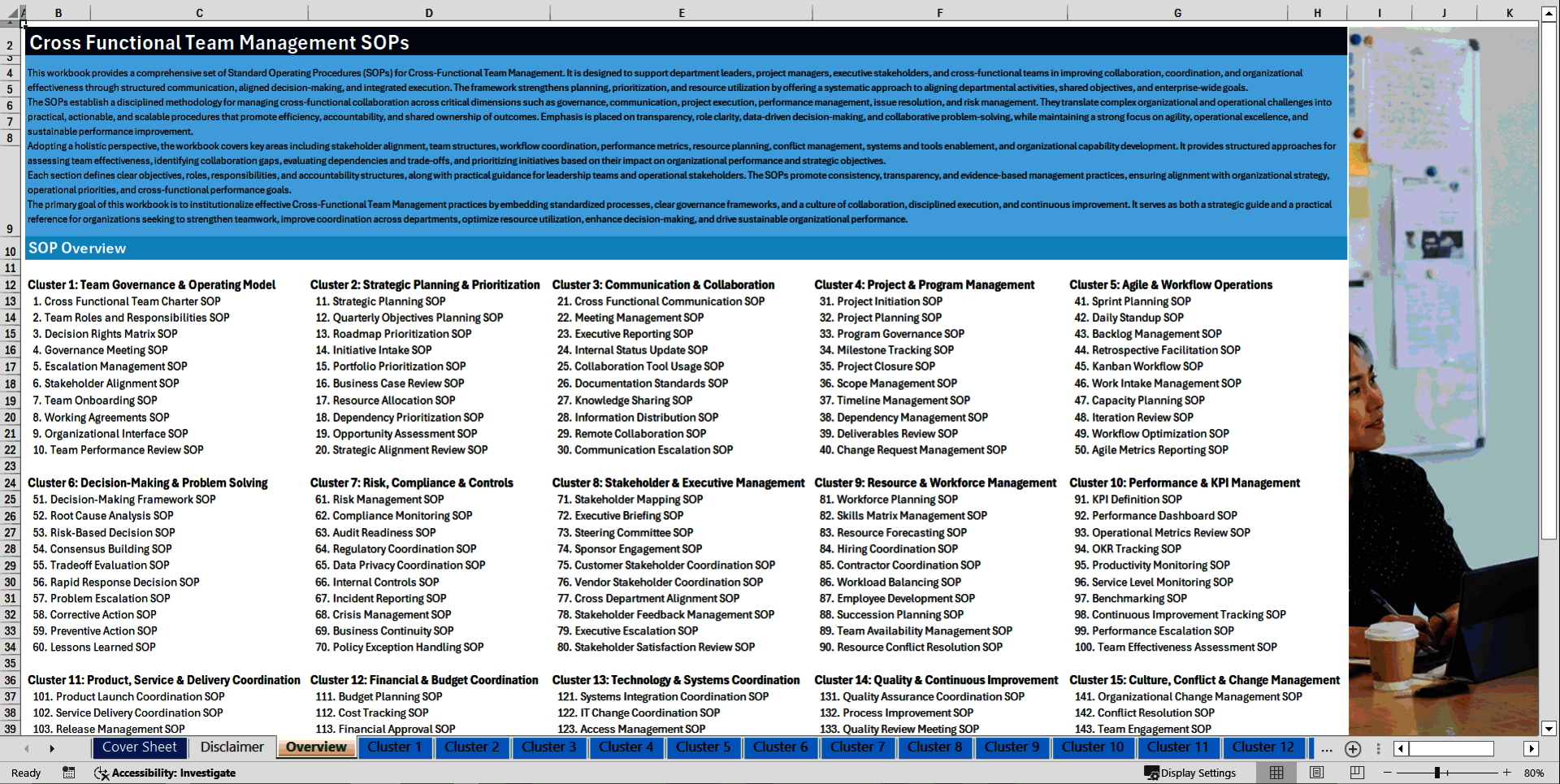 100+ Cross Functional Team Management SOPs (Excel template (XLSX)) Preview Image
