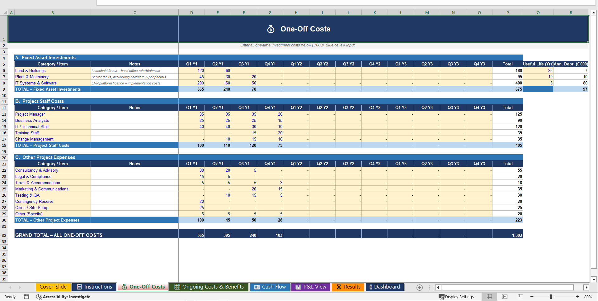 Cost-Benefit Analysis Toolkit (Excel template (XLSX)) Preview Image