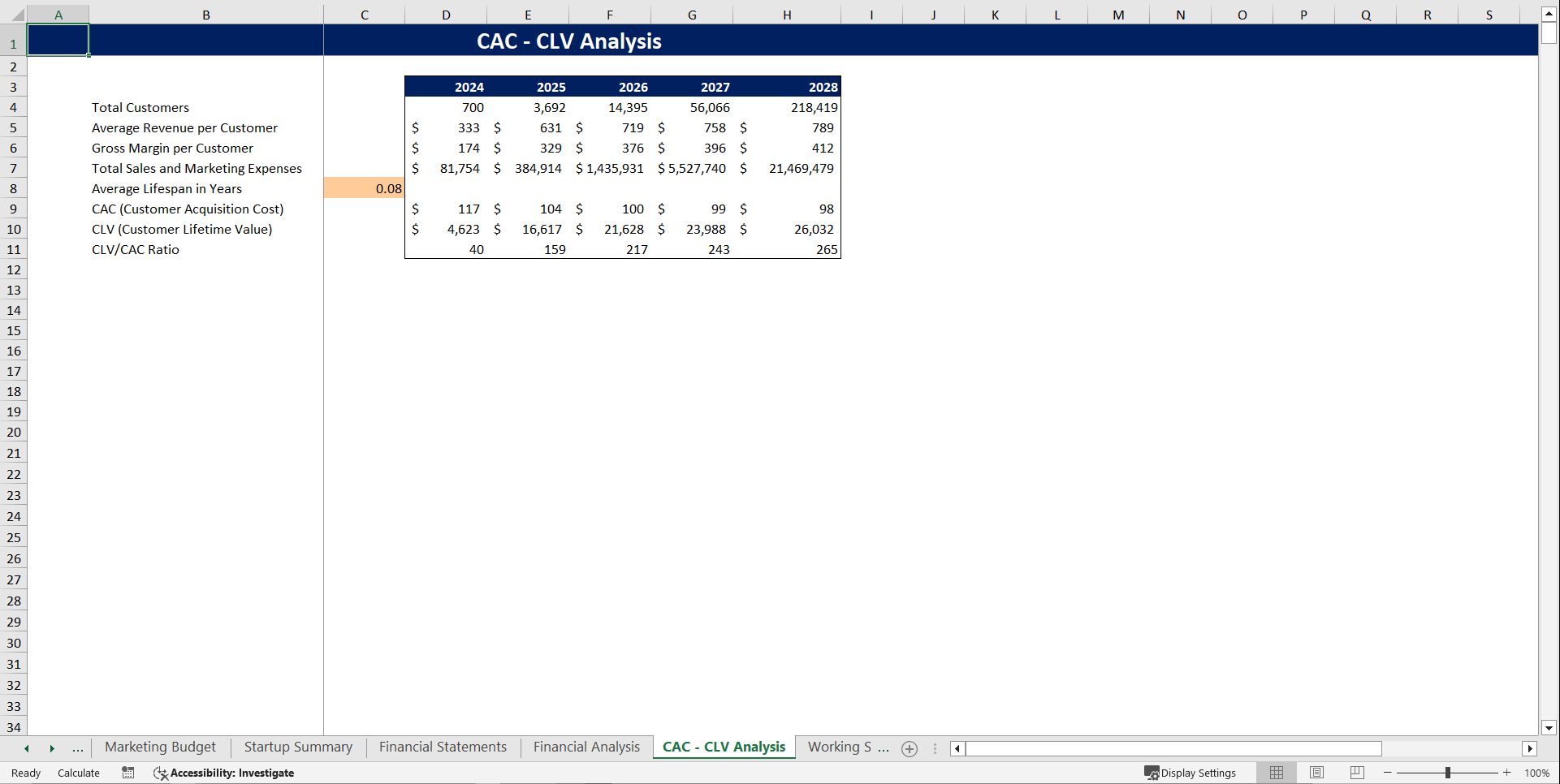 Online Jewelry Store Financial Model Template (Excel template (XLSX)) Preview Image