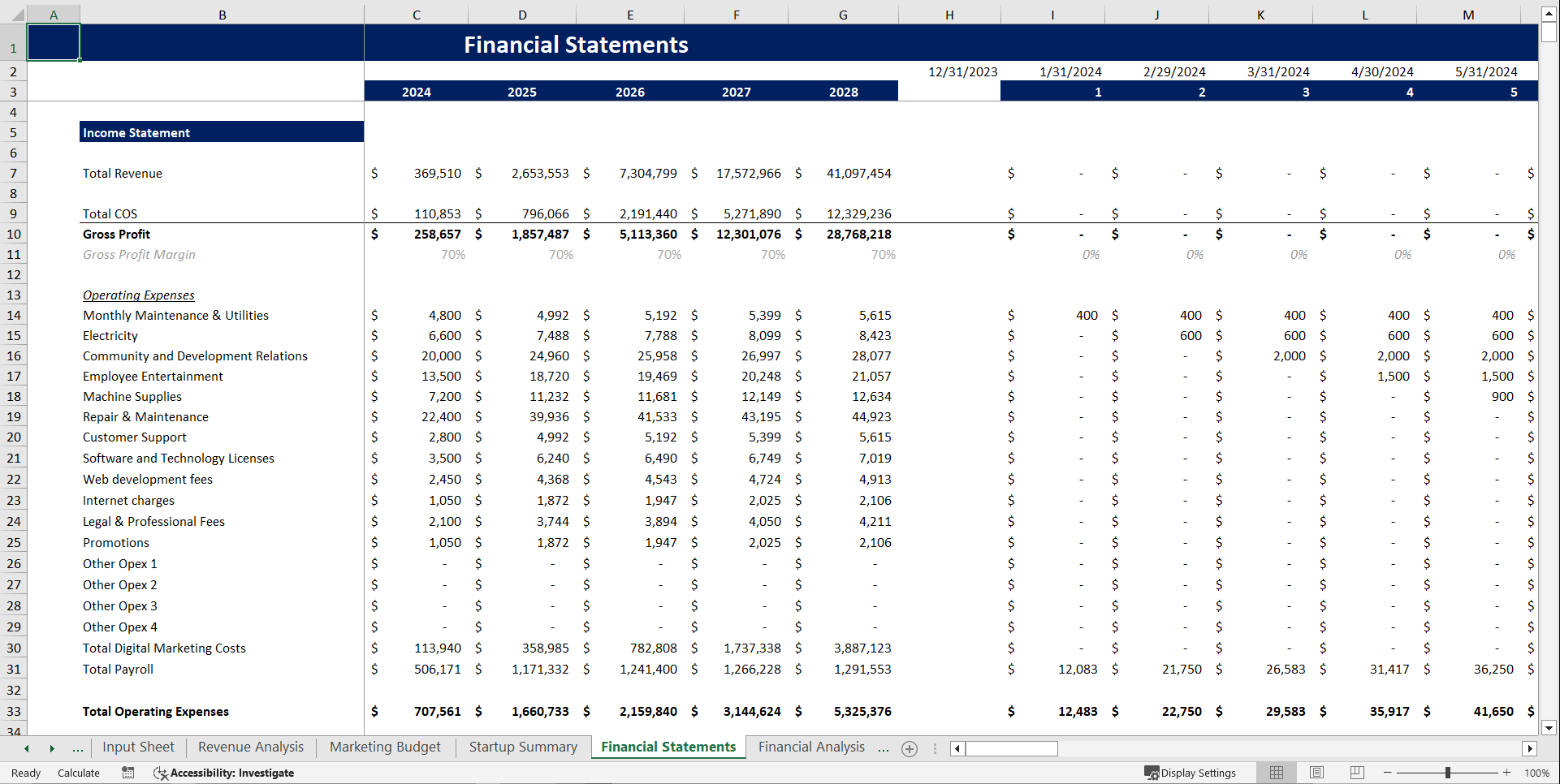 Fintech Financial Model Template (Excel template (XLSX)) Preview Image