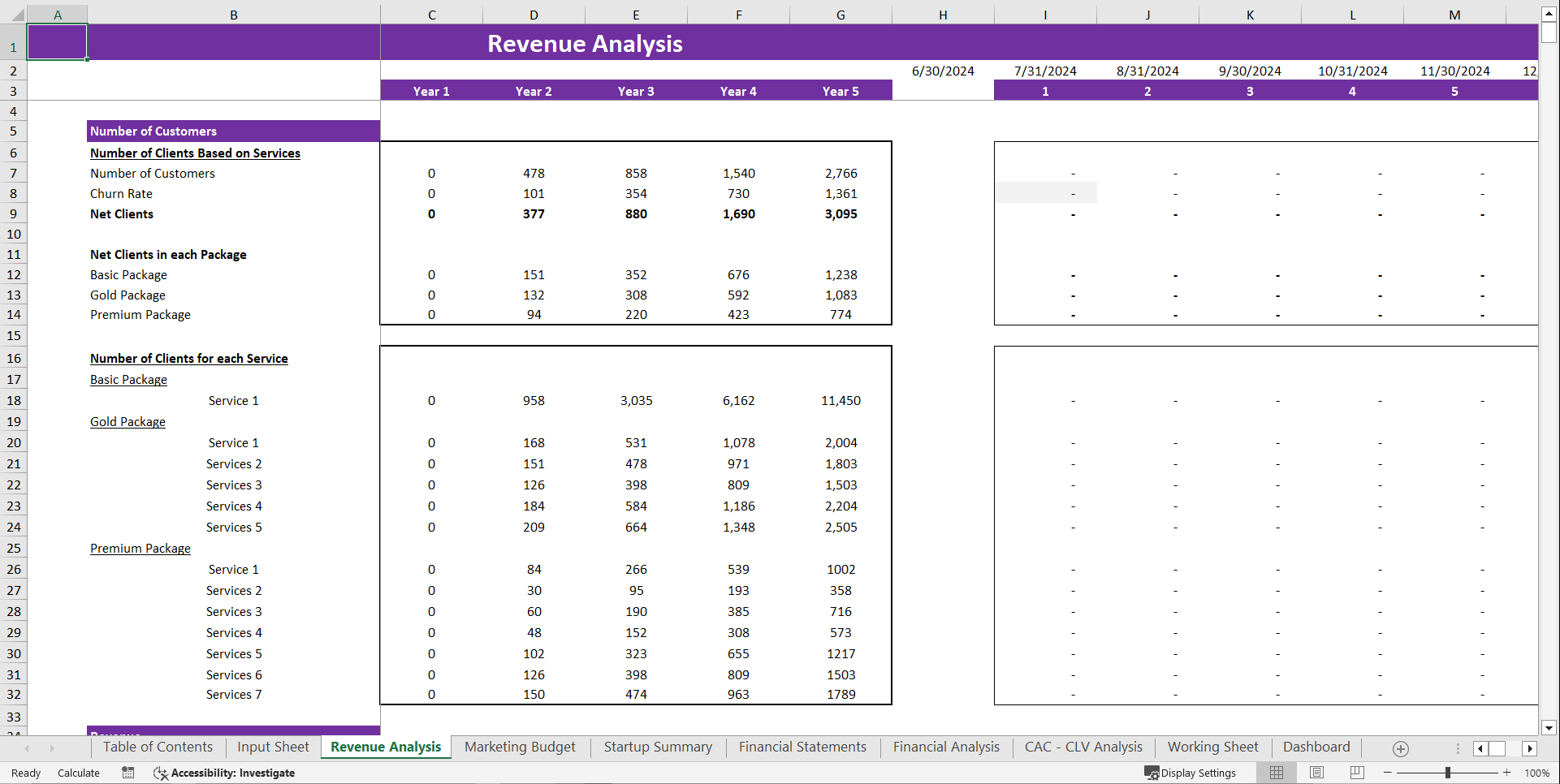 Recruitment Agency Financial Model Template (Excel template (XLSX)) Preview Image