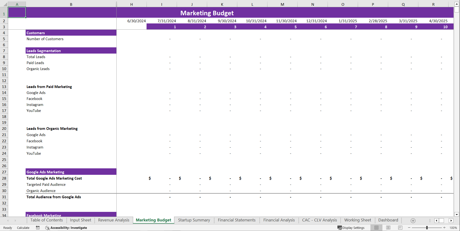 Recruitment Agency Financial Model Template (Excel template (XLSX)) Preview Image