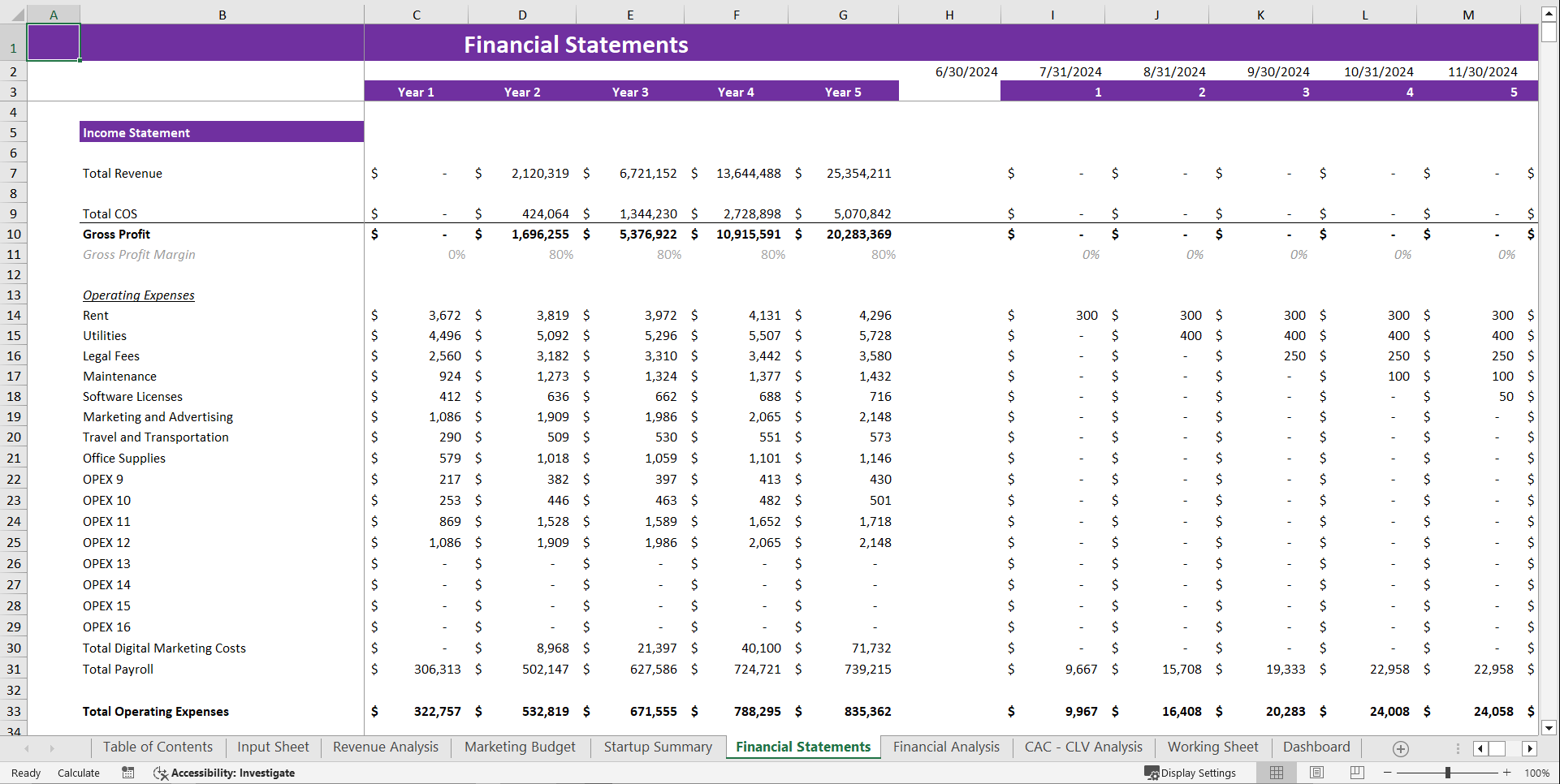Recruitment Agency Financial Model Template (Excel template (XLSX)) Preview Image