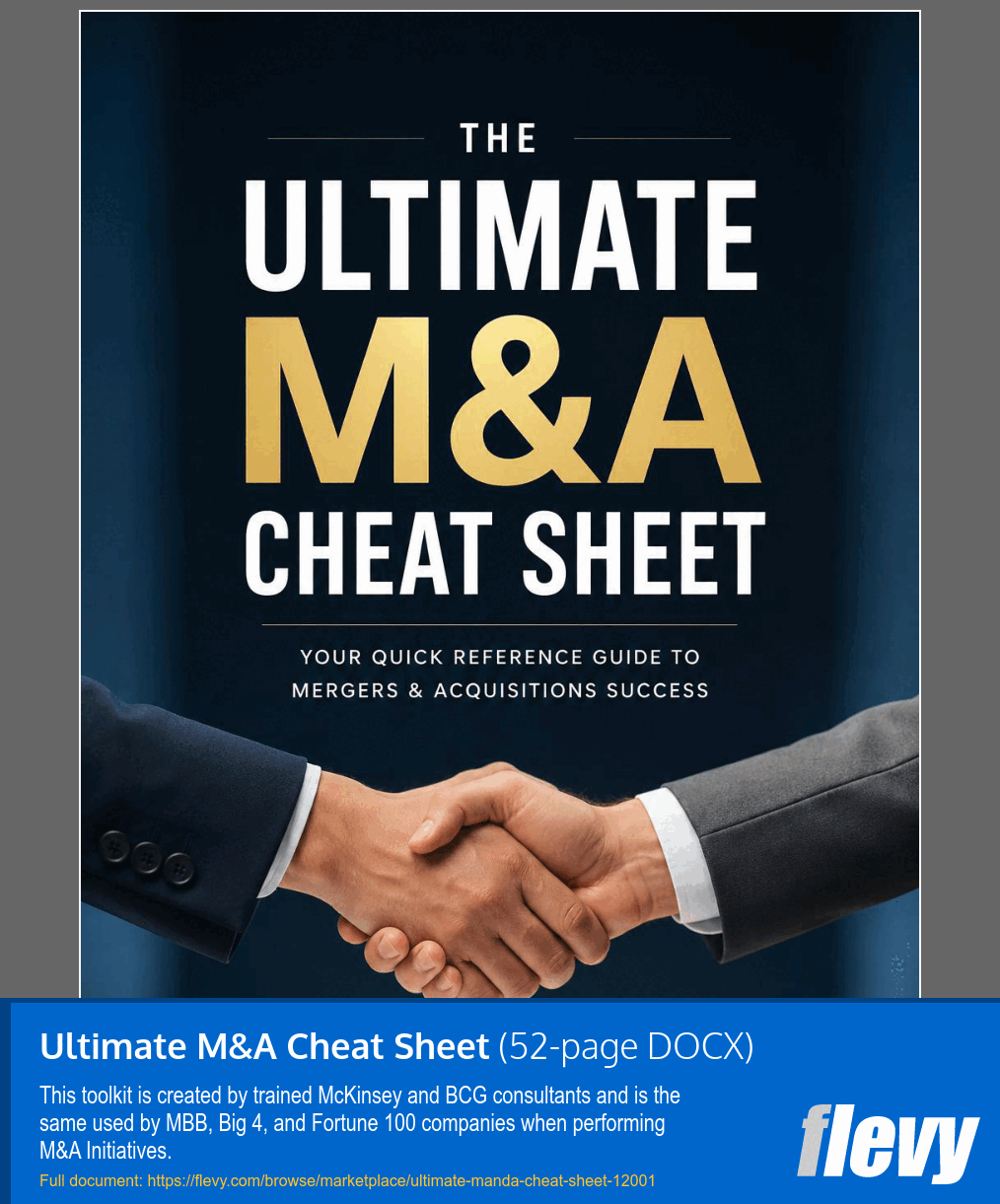Ultimate M&A Cheat Sheet (52-page Word document) Preview Image