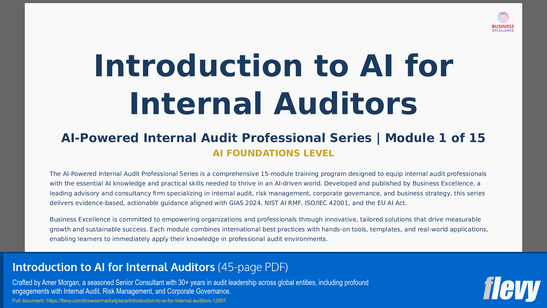 Introduction to AI for Internal Auditors (45-page PDF document) Preview Image