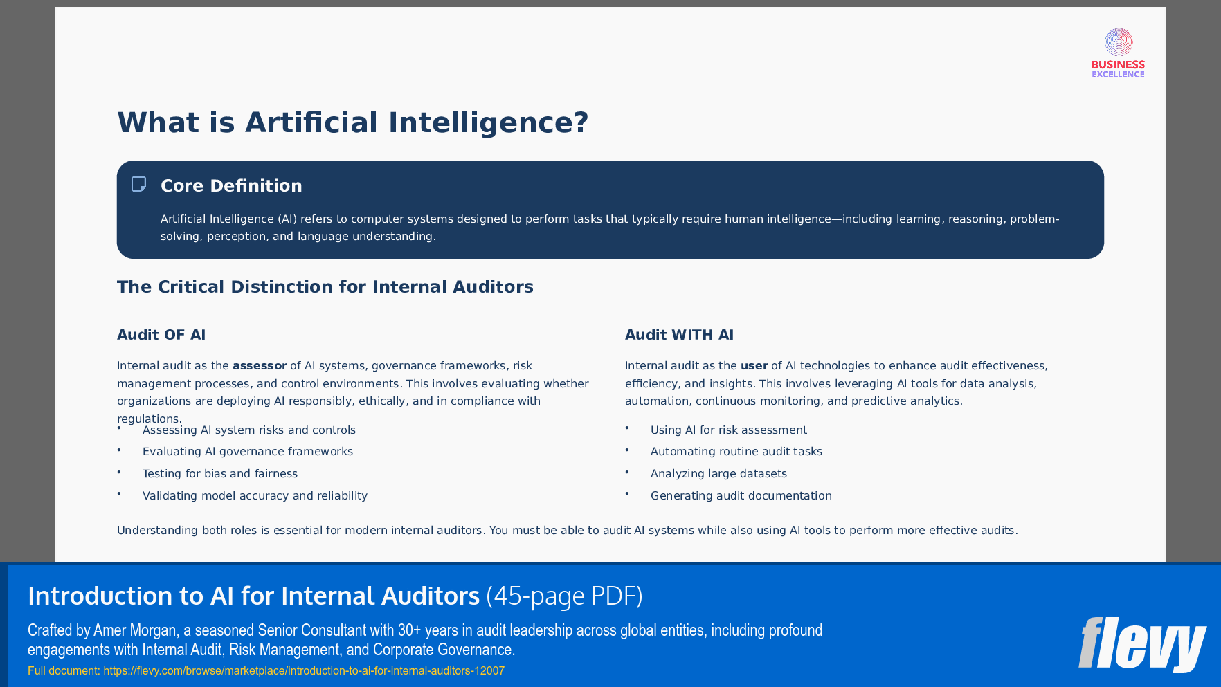 Introduction to AI for Internal Auditors (45-page PDF document) Preview Image
