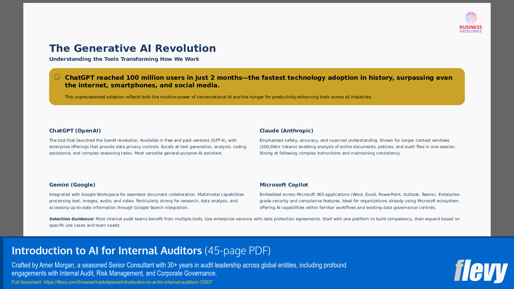 Introduction to AI for Internal Auditors (45-page PDF document) Preview Image