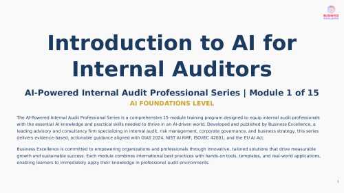 AI-Powered Internal Audit: Level 1 Foundations Bundle (Document Bundle)