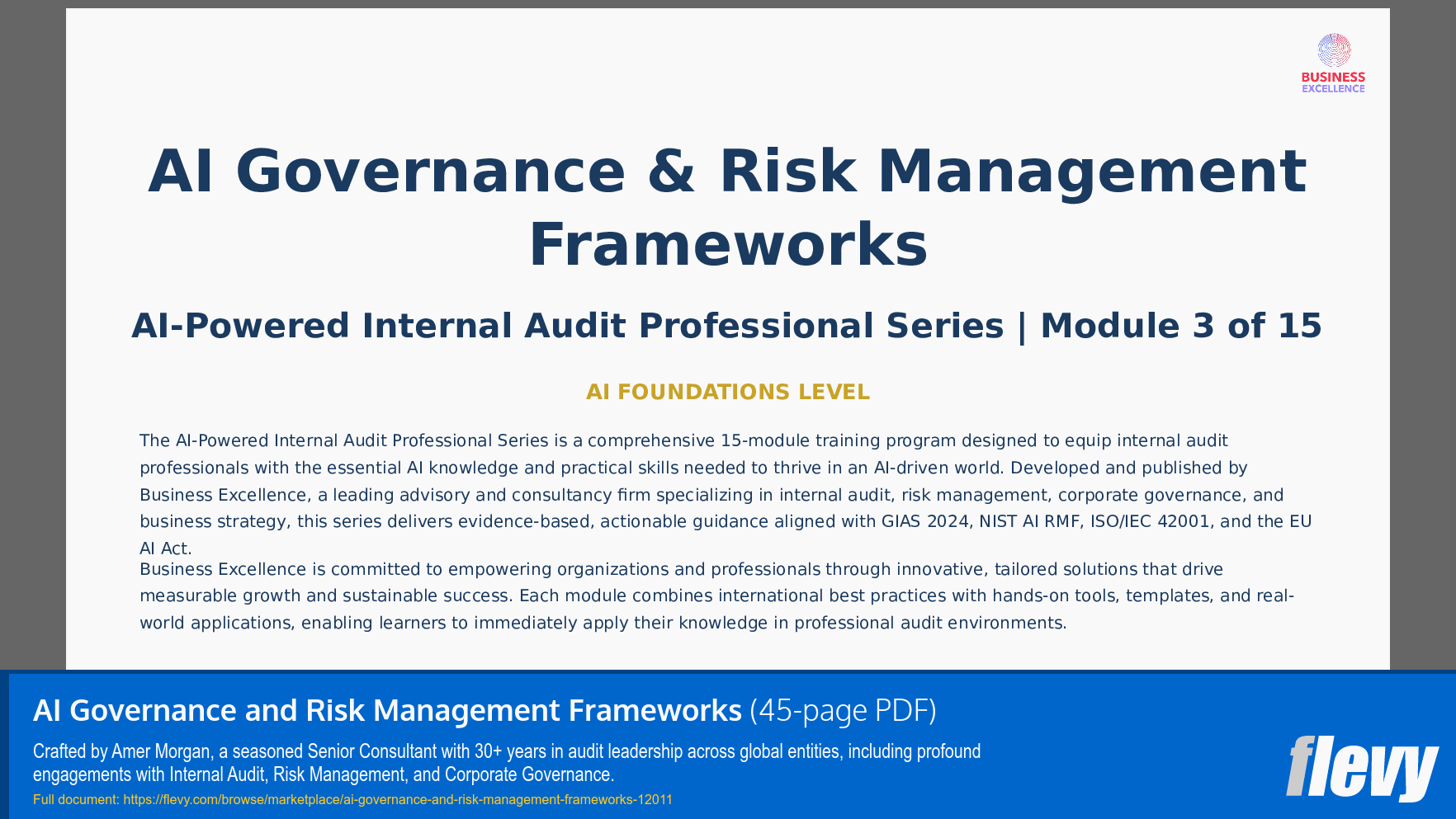AI Governance and Risk Management Frameworks (45-page PDF document) Preview Image