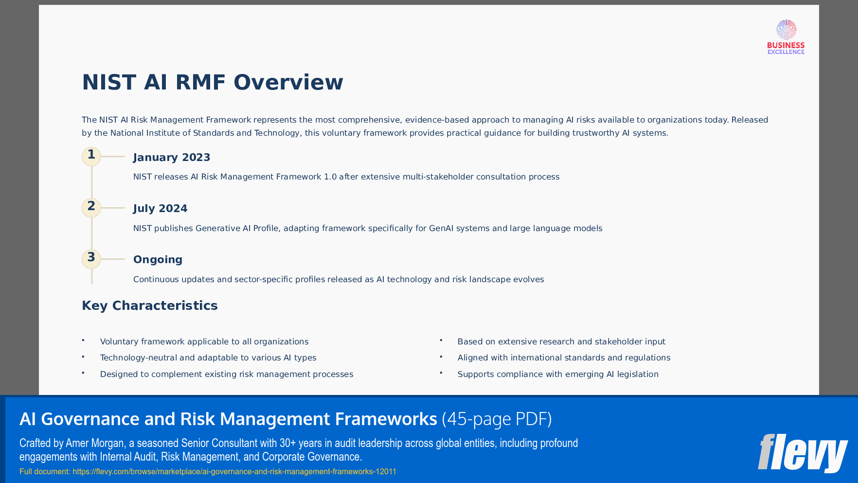 AI Governance and Risk Management Frameworks (45-page PDF document) Preview Image
