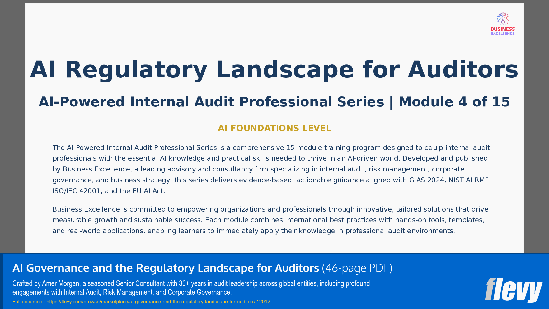 AI Governance and the Regulatory Landscape for Auditors (46-page PDF document) Preview Image
