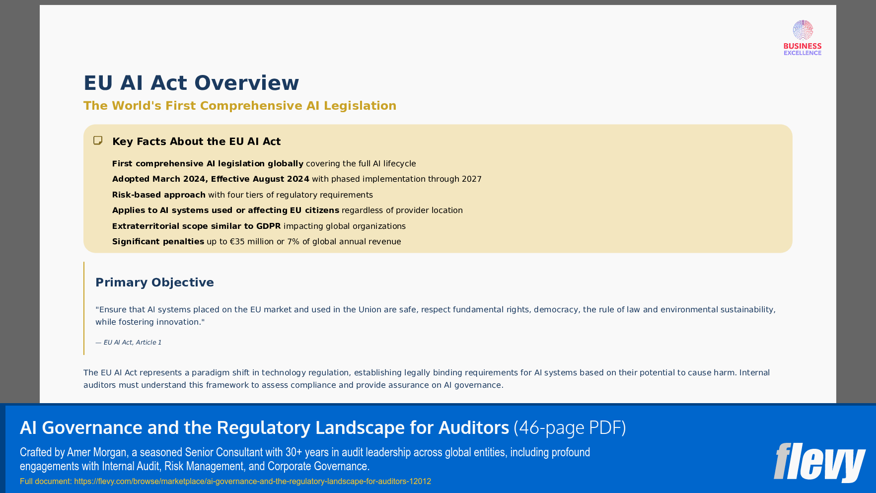 AI Governance and the Regulatory Landscape for Auditors (46-page PDF document) Preview Image
