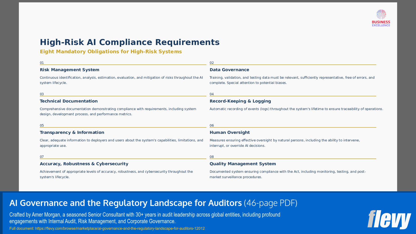 AI Governance and the Regulatory Landscape for Auditors (46-page PDF document) Preview Image