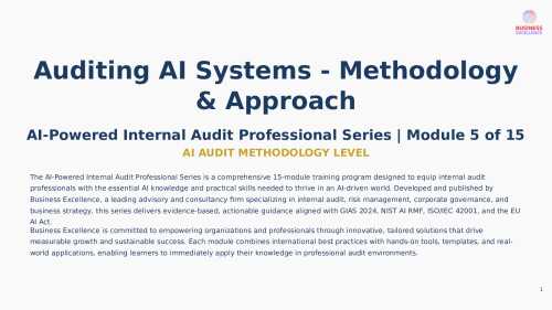 AI-Powered Internal Audit: Level 2 Audit Methodology Bundle (Document Bundle)