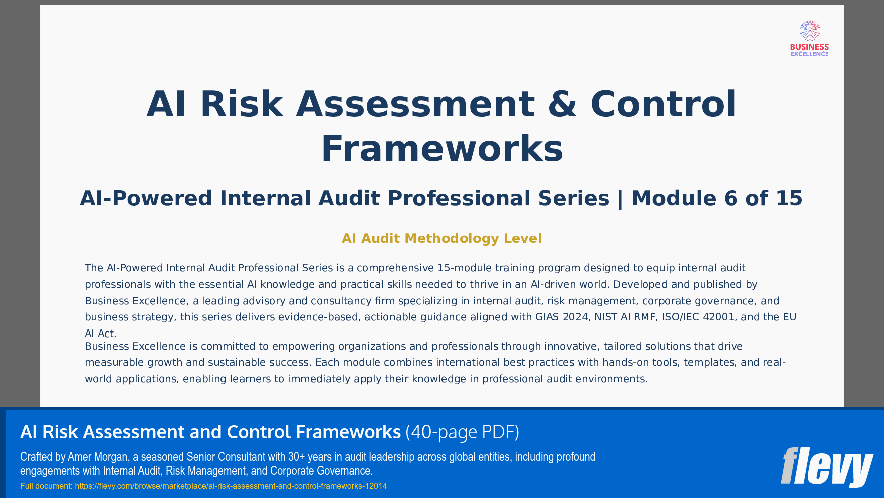 AI Risk Assessment and Control Frameworks (40-page PDF document) Preview Image