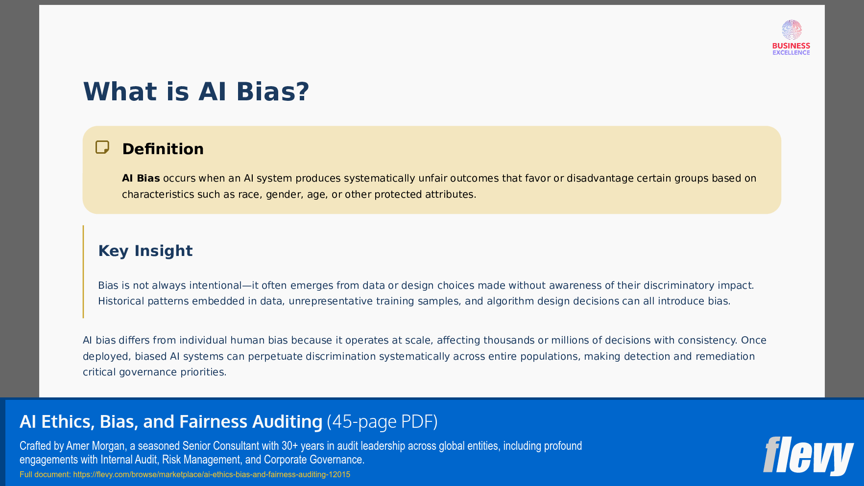 AI Ethics, Bias, and Fairness Auditing (45-page PDF document) Preview Image