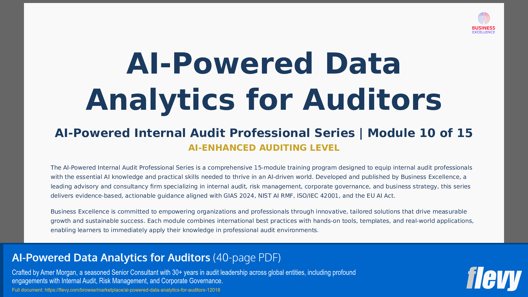 AI-Powered Data Analytics for Auditors (40-page PDF document) Preview Image